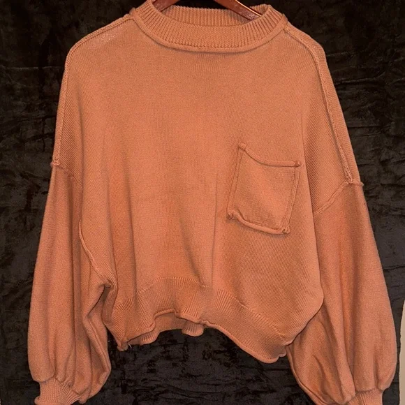 POL Women's Cozy Rust Crew Neck Sweater - Picture 1 of 4